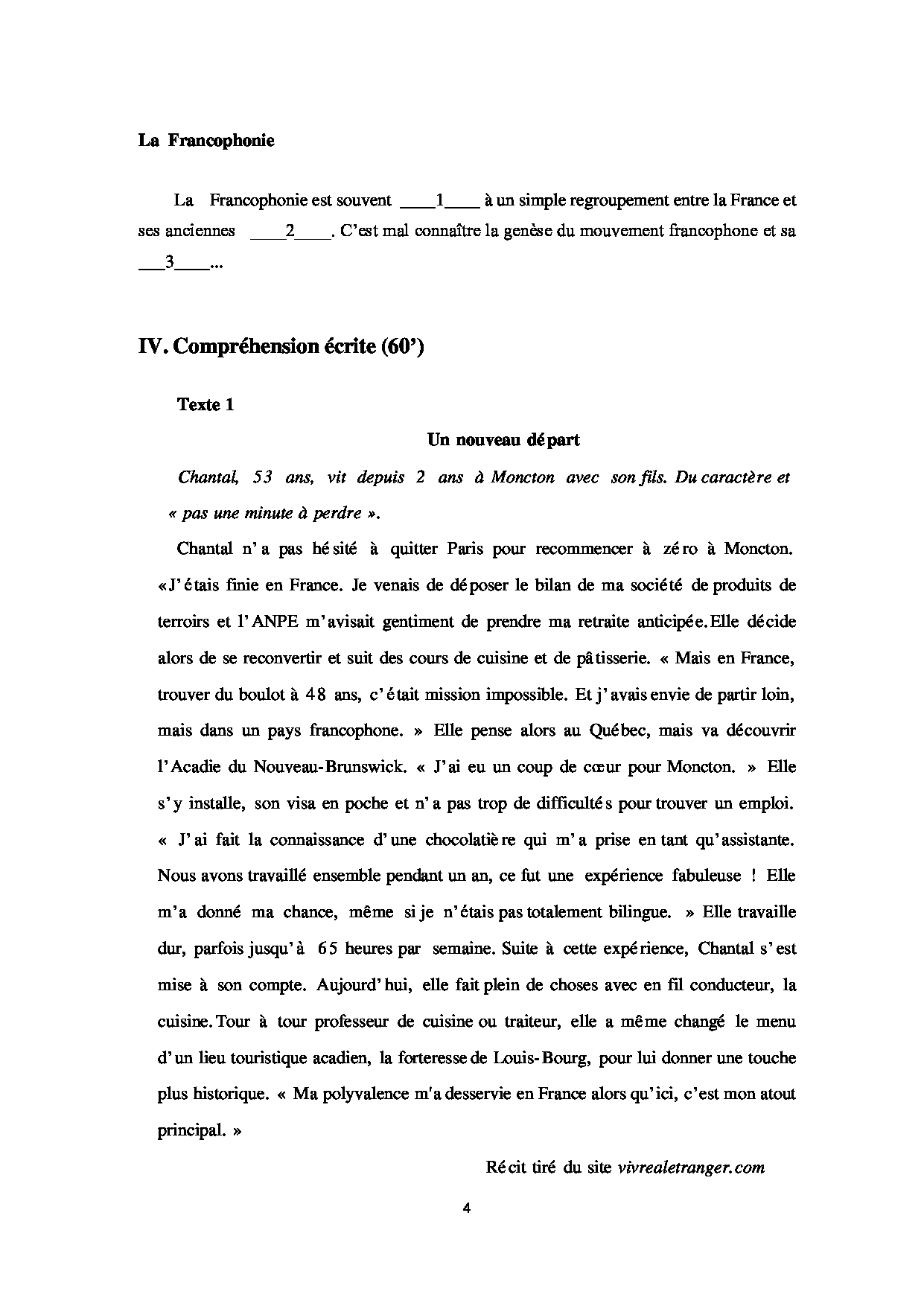 2023考研大纲：大连外国语大学2023年考研4法语语言文学专业科目1 综合法语 考试大纲第4页