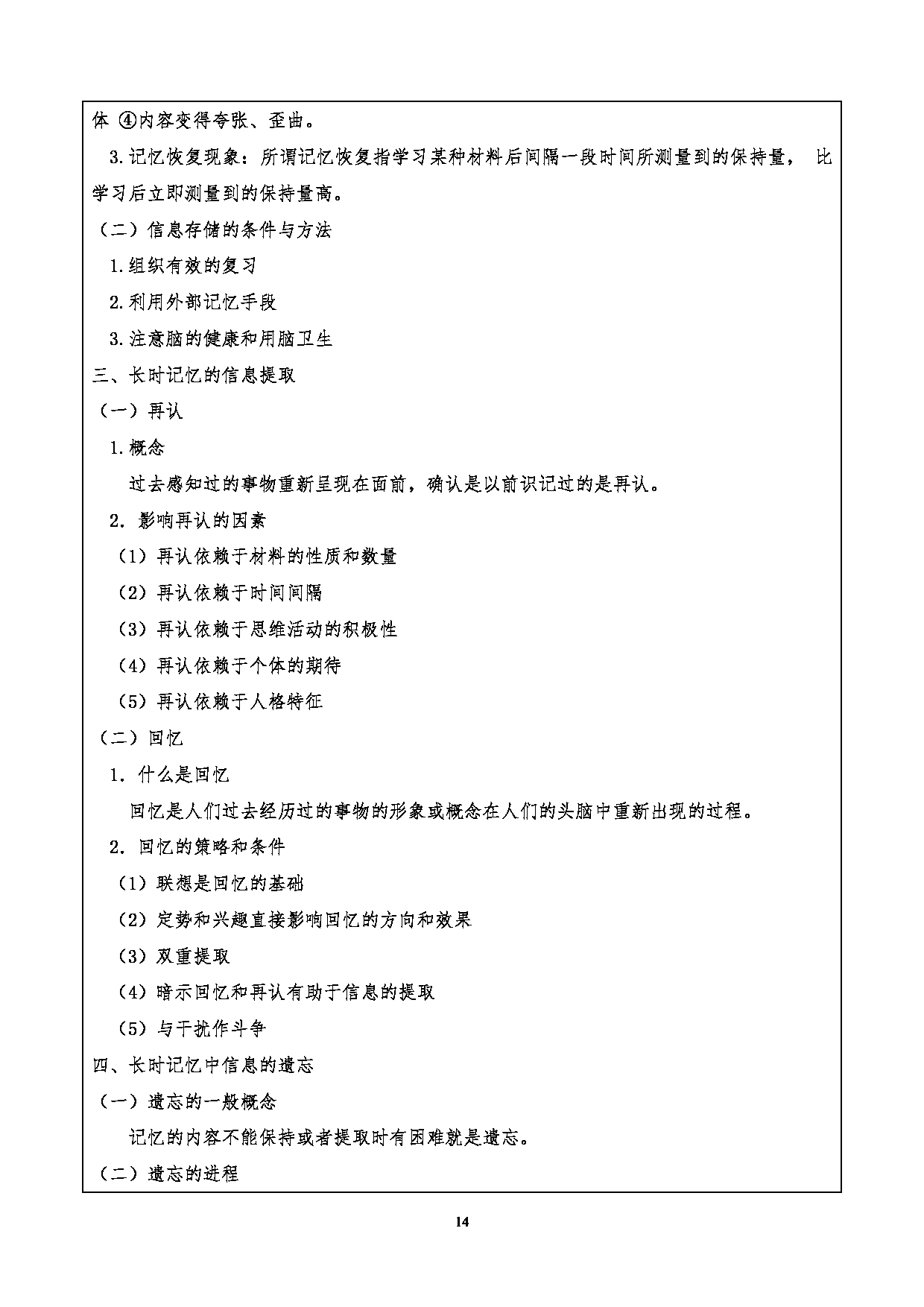 2024考研大纲：重庆三峡学院2024年考研 009外国语学院 1.初试自命题科目901心理学基础考试大纲 考试大纲第14页