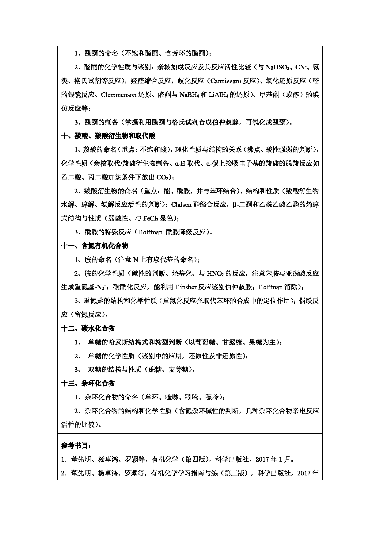 2025考研大纲：华南农业大学2025年考研自命题科目 有机化学（882） 考试大纲第3页