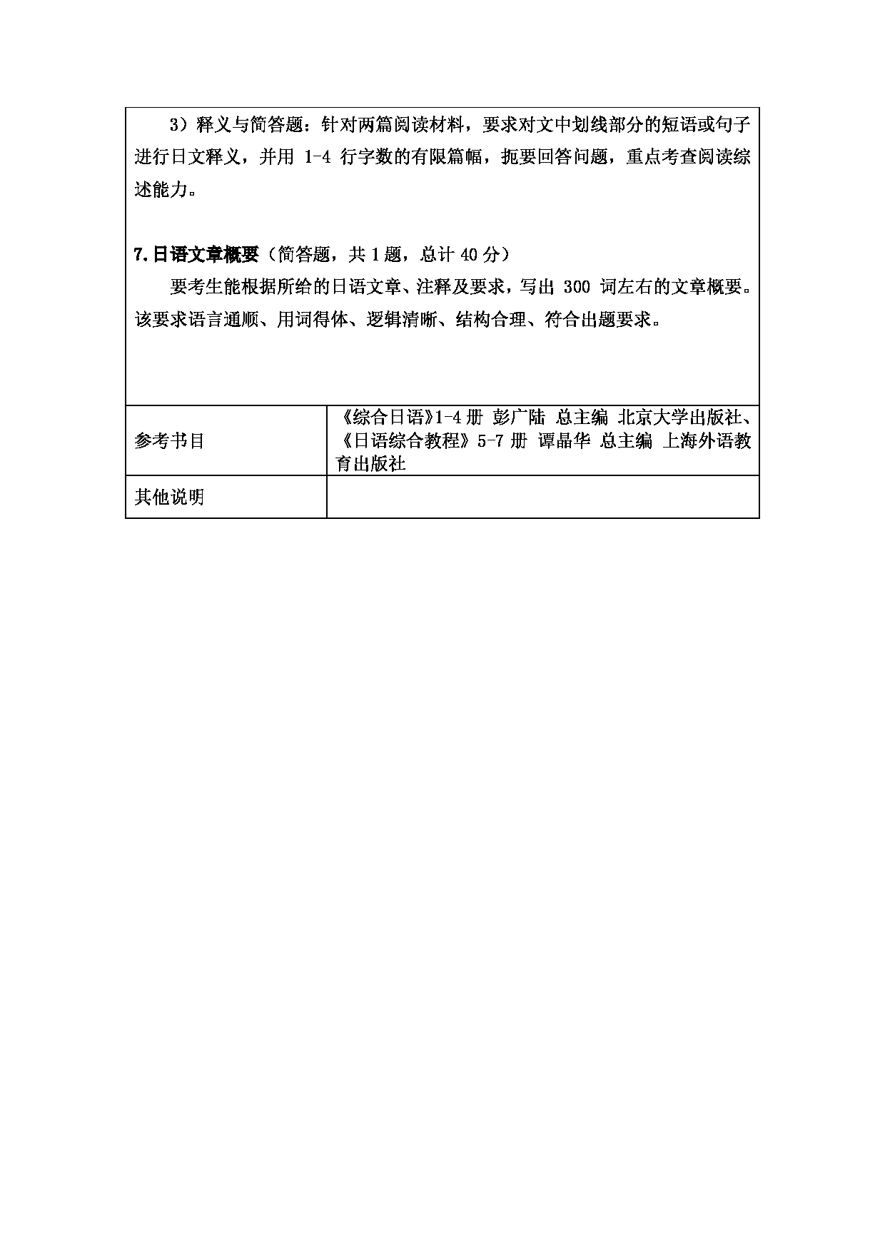 2025考研大纲：重庆师范大学2025年考研自命题科目 617基础日语 考试大纲第3页