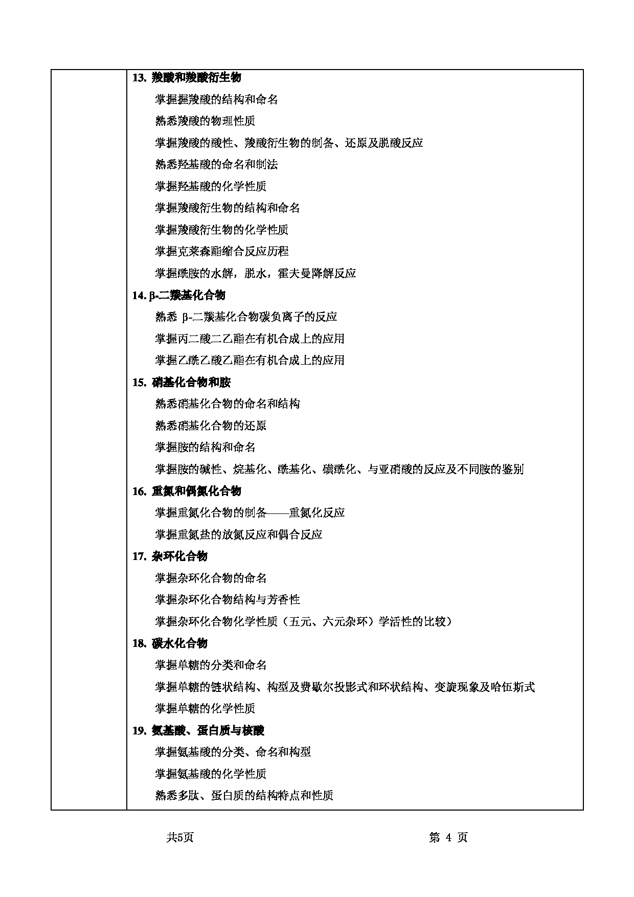 2025考研大纲：甘肃农业大学2025年考研自命题科目 845有机化学 考试大纲第4页