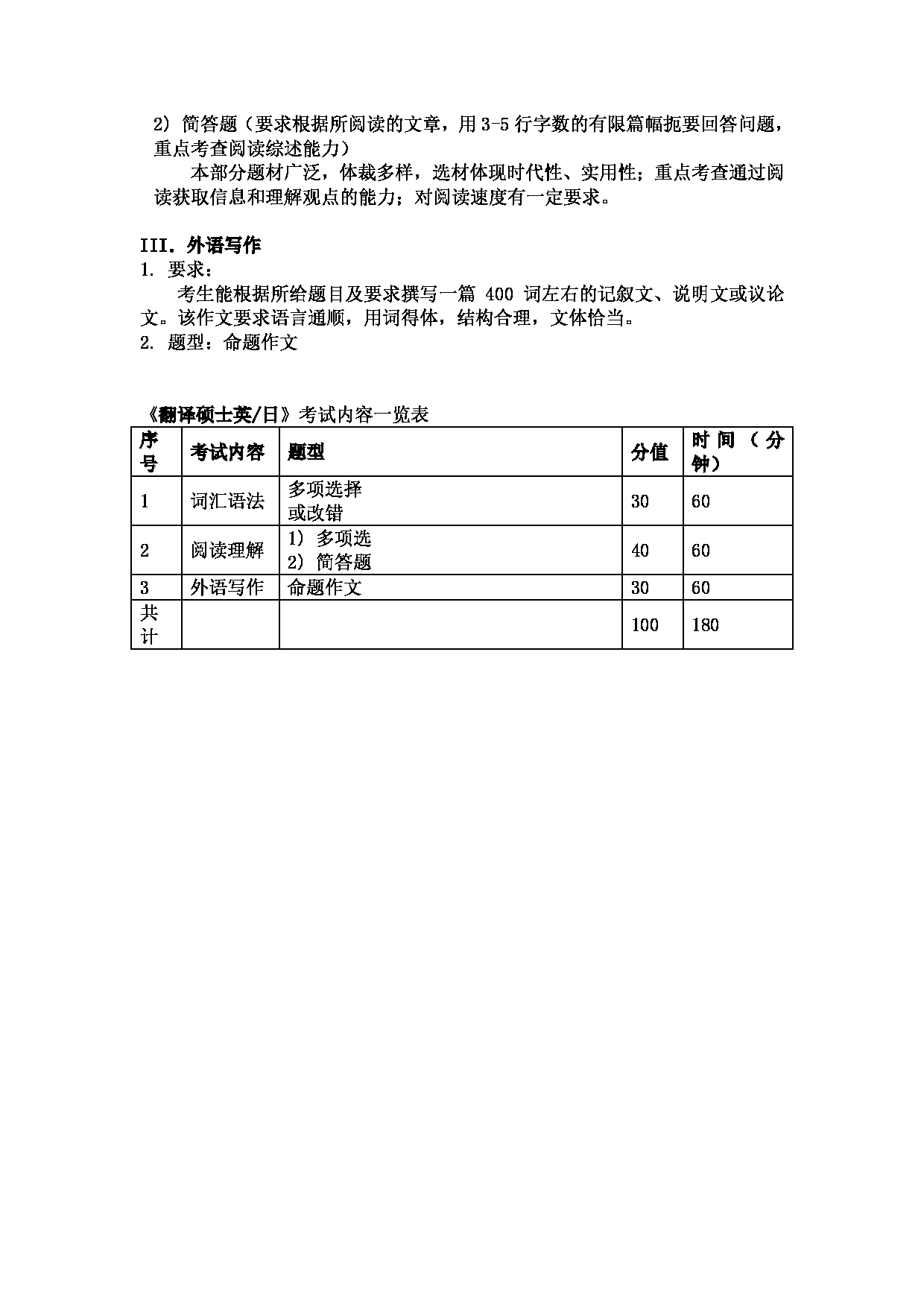 2025考研大纲：东华大学2025年考研科目 213 翻译硕士（日语） 考试大纲第2页